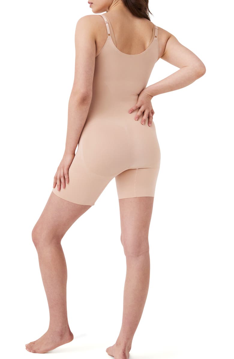 SPANX<sup>®</sup> SPANXsculpt<sup>™</sup> OnCore Open-Bust Mid-Thigh Bodysuit, Alternate, color, Soft Beige
