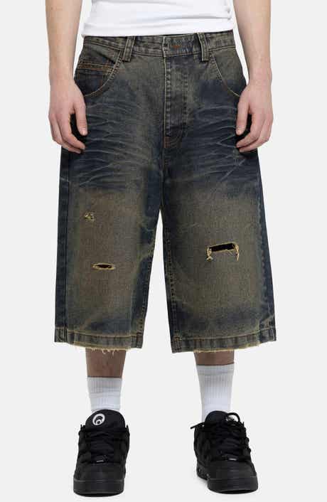 Colossus Cinch Back Wide Leg Denim Shorts