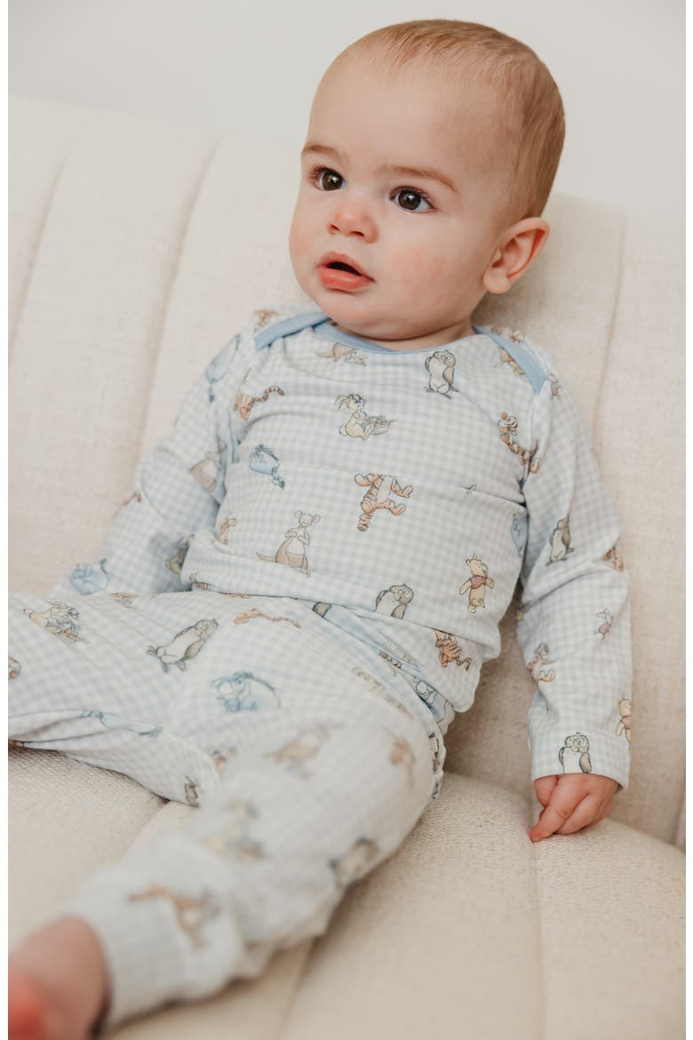Winnie the Pooh & Friends Print Long Sleeve Bodysuit, Alternate, color, WINNE THE POOH