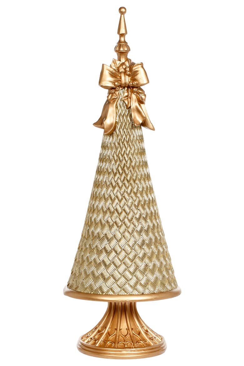 Holiday Tree with Bow, Main, color, Champagne Gold