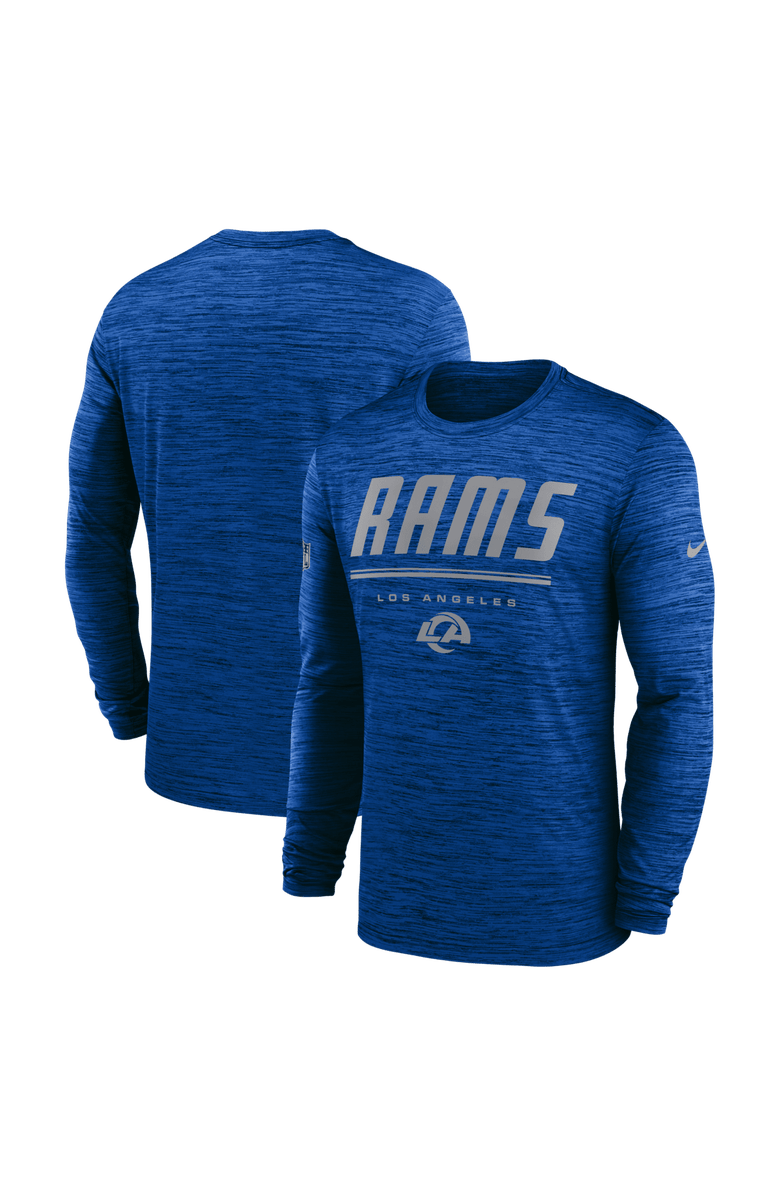 Nike Men's Nike Royal Los Angeles Rams Sideline Offensive Transition Velocity Dri-FIT Long Sleeve T-Shirt, Main, color, Royal