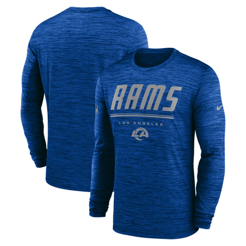 Men's Nike Royal Los Angeles Rams Sideline Offensive Transition Velocity Dri-FIT Long Sleeve T-Shirt