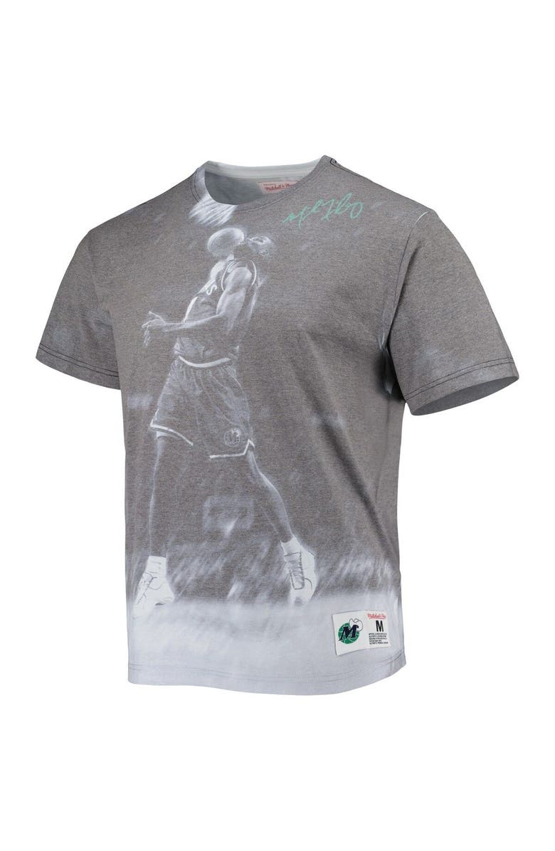 Mitchell & Ness Men's Mitchell & Ness Michael Finley Heather Gray Dallas Mavericks Above The Rim T-Shirt, Alternate, color, Gray