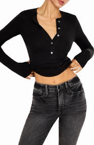 Good American Jeanius Fitted Henley