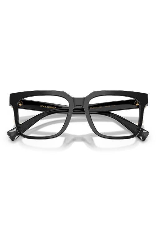 Dolce & Gabbana Dolce&gabbana 53mm Polarized Square Optical Glasses In Black