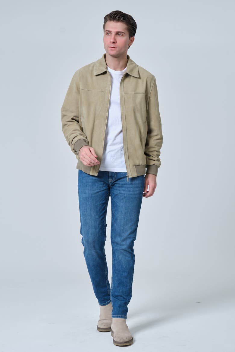 Freddie Suede Jacket, Alternate, color, Sage Green