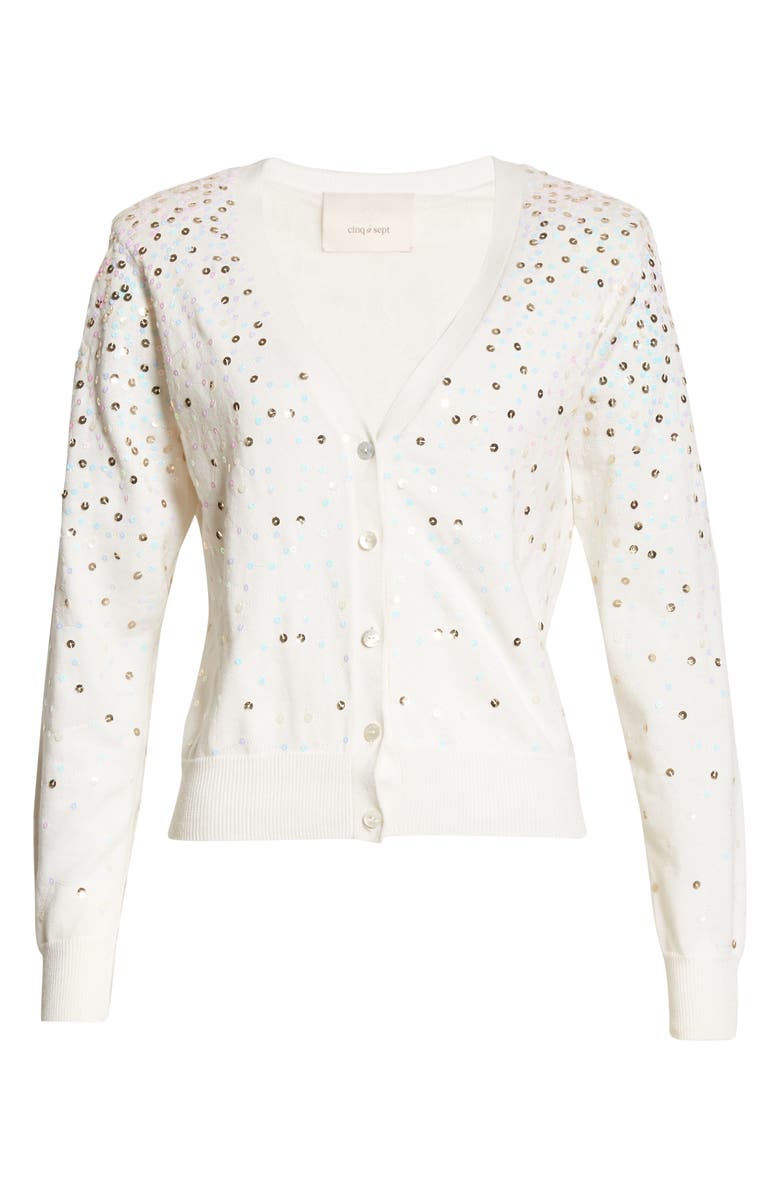Cinq à Sept Nancy Sequin Cardigan, Alternate, color, 