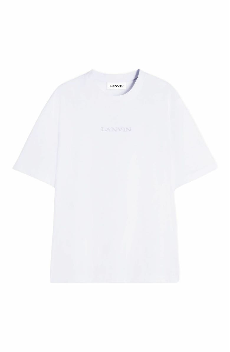 Lanvin Embroidered T-Shirt, Alternate, color, Optic White