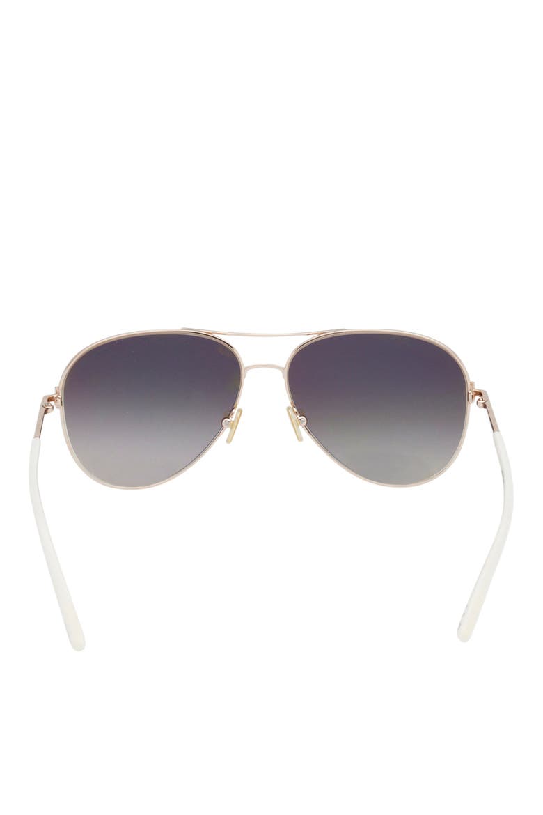 Clark 59mm Pilot Sunglasses, Alternate, color, SHINY ROSE GOLD / GRAD MIRROR