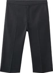 MANGO Linen Blend Capri Pants