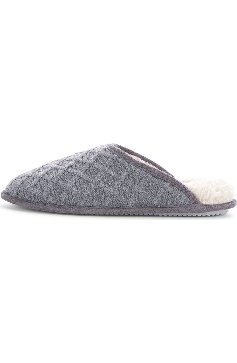 FLOOPI Isabel Lattice Knit Scuff Slipper, Alternate, color, Grey