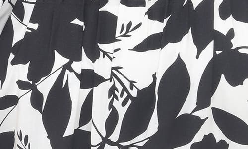 Rain And Rose Floral Ruffle Top In Black