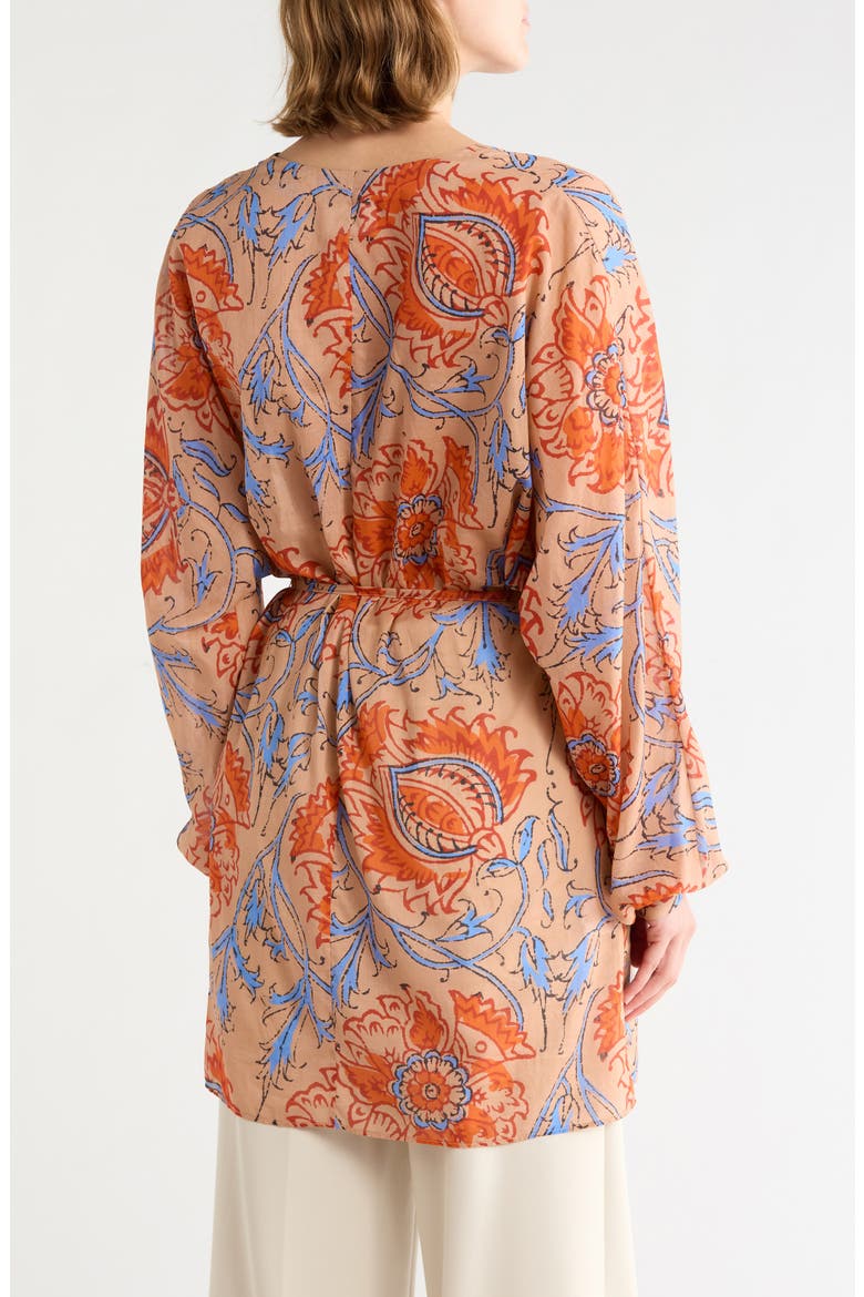 Print V-Neck Tunic, Alternate, color, ORANGE