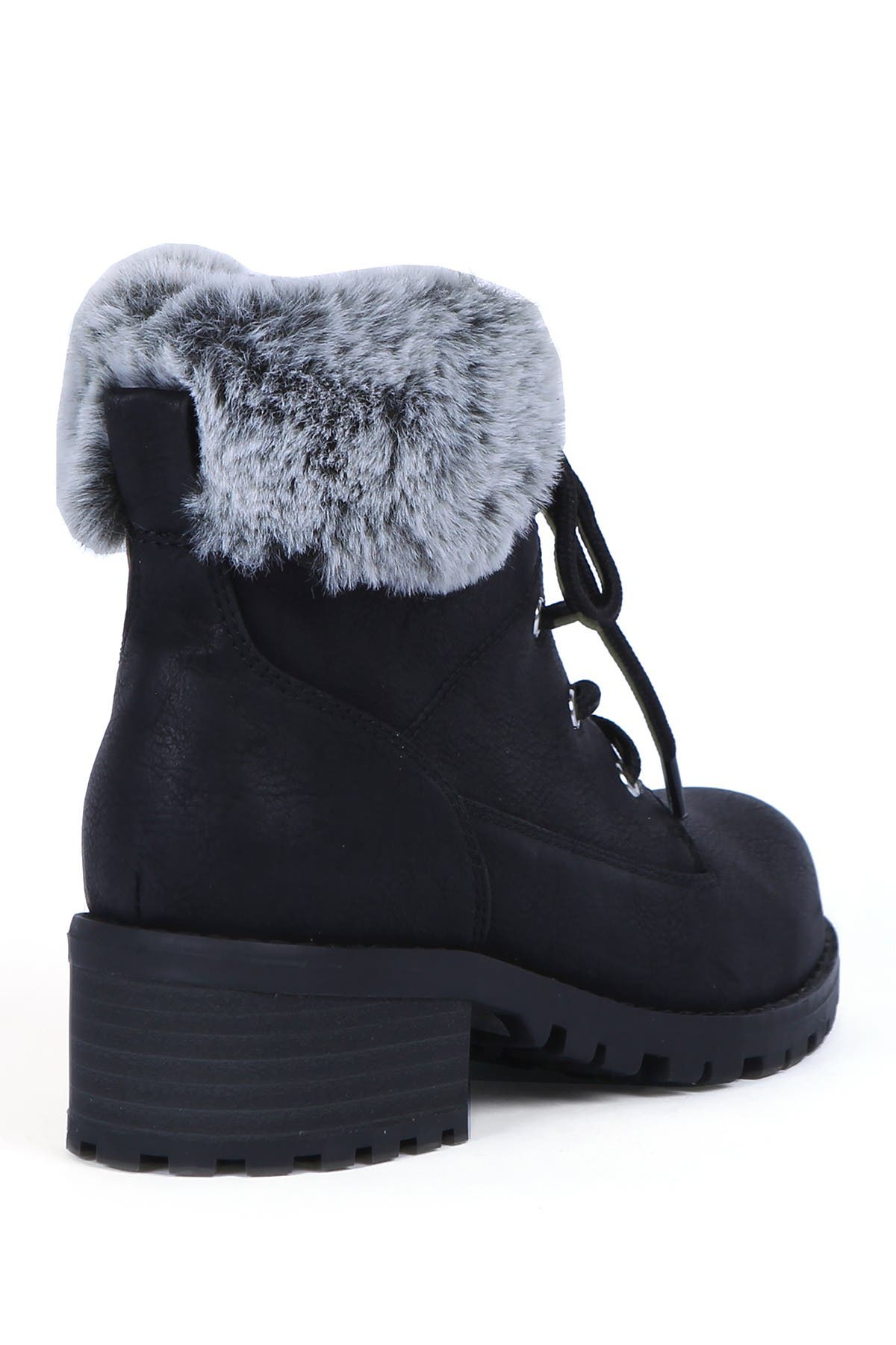 DV by Dolce Vita Rei Faux Fur Lined Combat Boot, Alternate, color, 