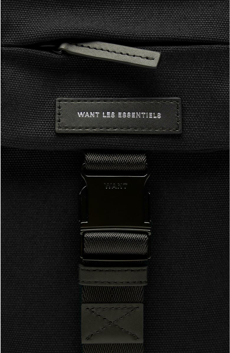 WANT Les Essentiels Brantford Organic Cotton Canvas Crossbody Bag, Alternate, color, Black