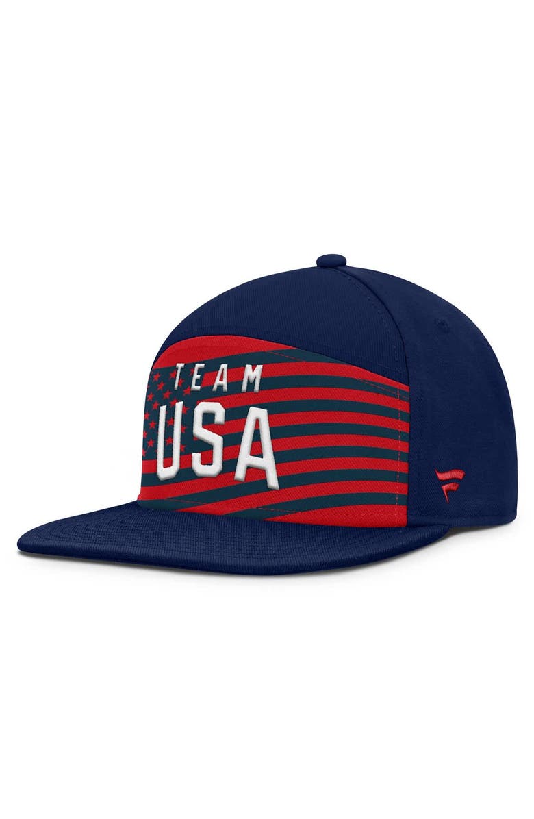 FANATICS Men's Fanatics Navy Team USA Grandstand Snapback Hat, Alternate, color, 