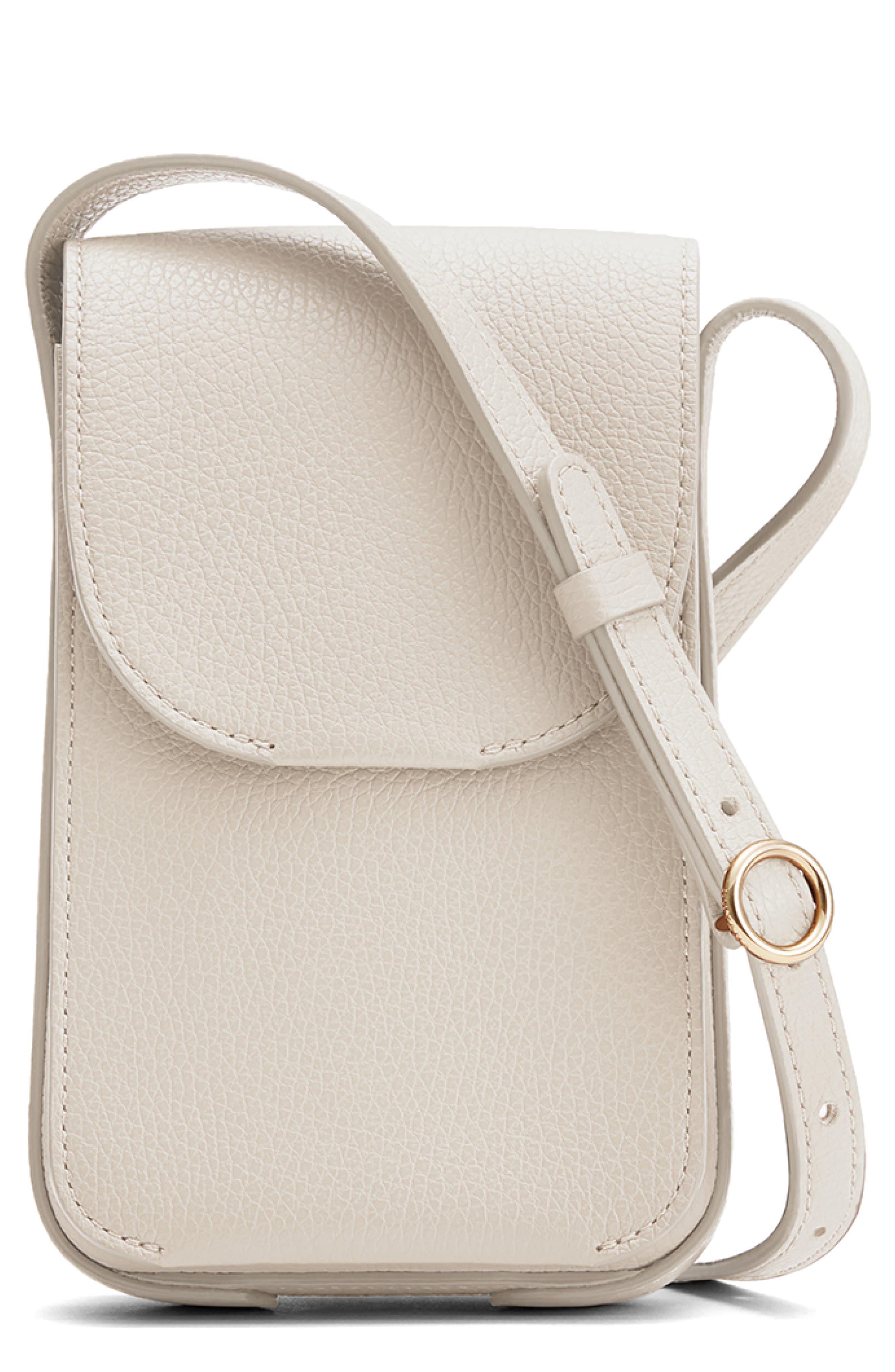 Cuyana Concertina Leather Crossbody Phone Bag, Main, color, 