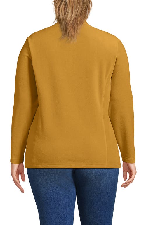 Lands' End Anyweather Fleece Quarter Zip Pullover In Yellow