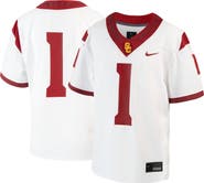 Nike Youth Nike #1 White USC Trojans 1st Armored Division Old Ironsides Untouchable Football Jersey