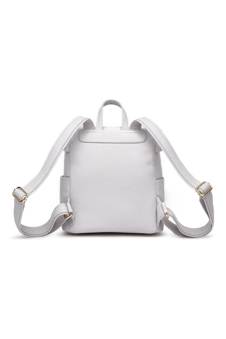 Petit Monaco Faux Leather Diaper Bag, Alternate, color, STONE GREY