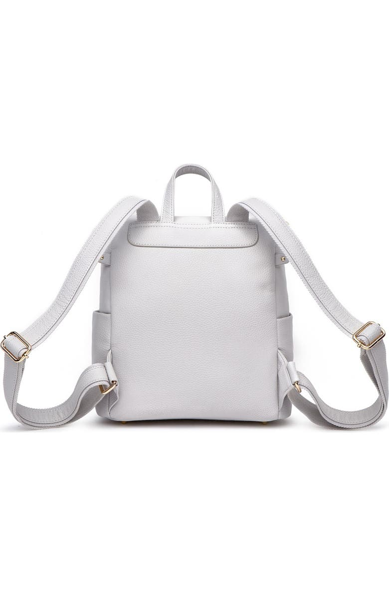 Luli Bebé Petit Monaco Faux Leather Diaper Bag, Alternate, color, Stone Grey