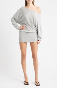 Bella Venice The Izzy Off the Shoulder Long Sleeve Sweater Minidress