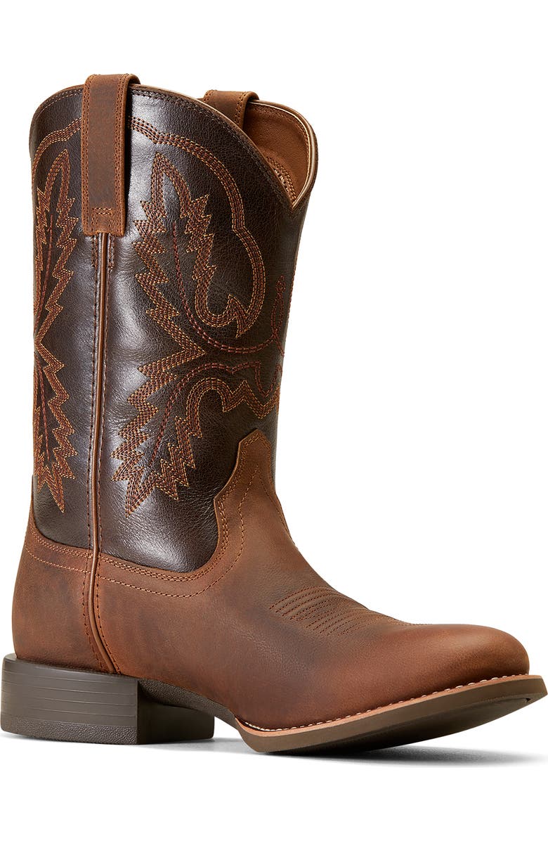 Ariat Sport Stratten Leather Boot, Main, color, Sorrel Crunch