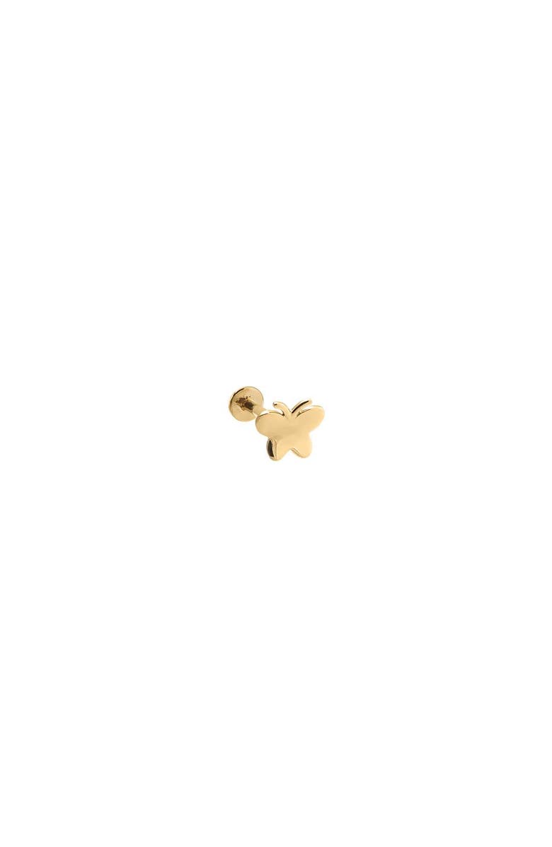 BY ADINA EDEN Tiny Butterfly Threaded Stud Earring 14K, Main, color, 
