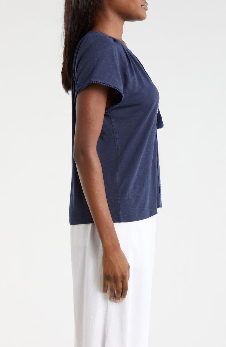 Tommy Bahama Pompom Trim T-Shirt, Alternate, color, Coastline