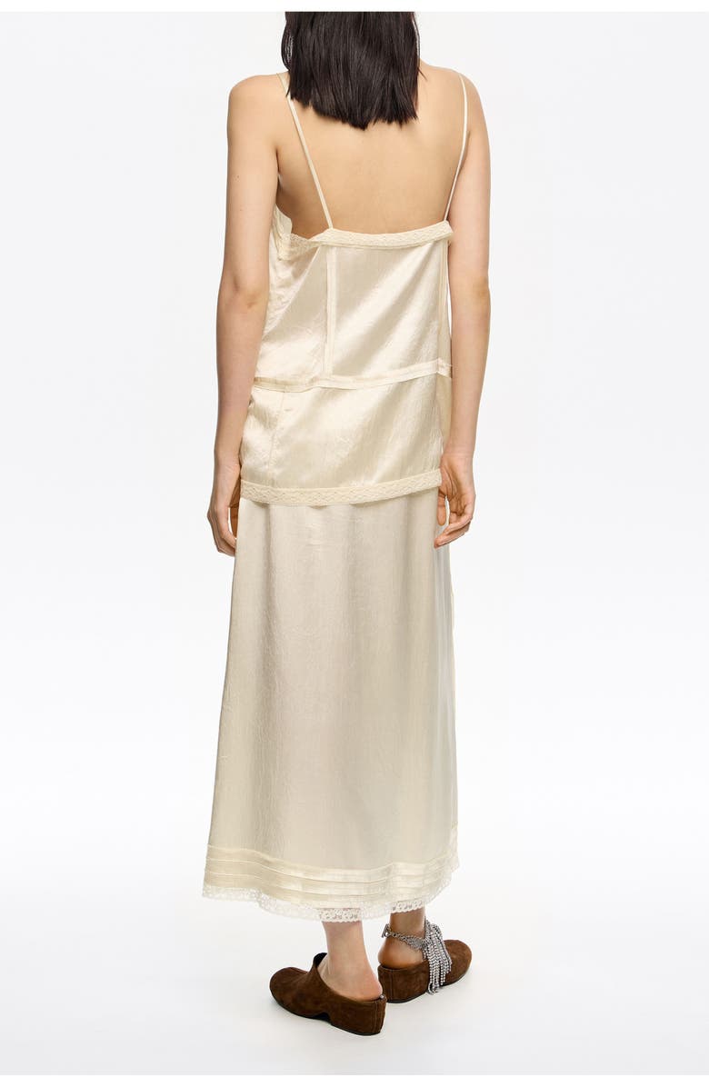 Bimba y Lola A-Line Skirt With Pockets, Alternate, color, Beige