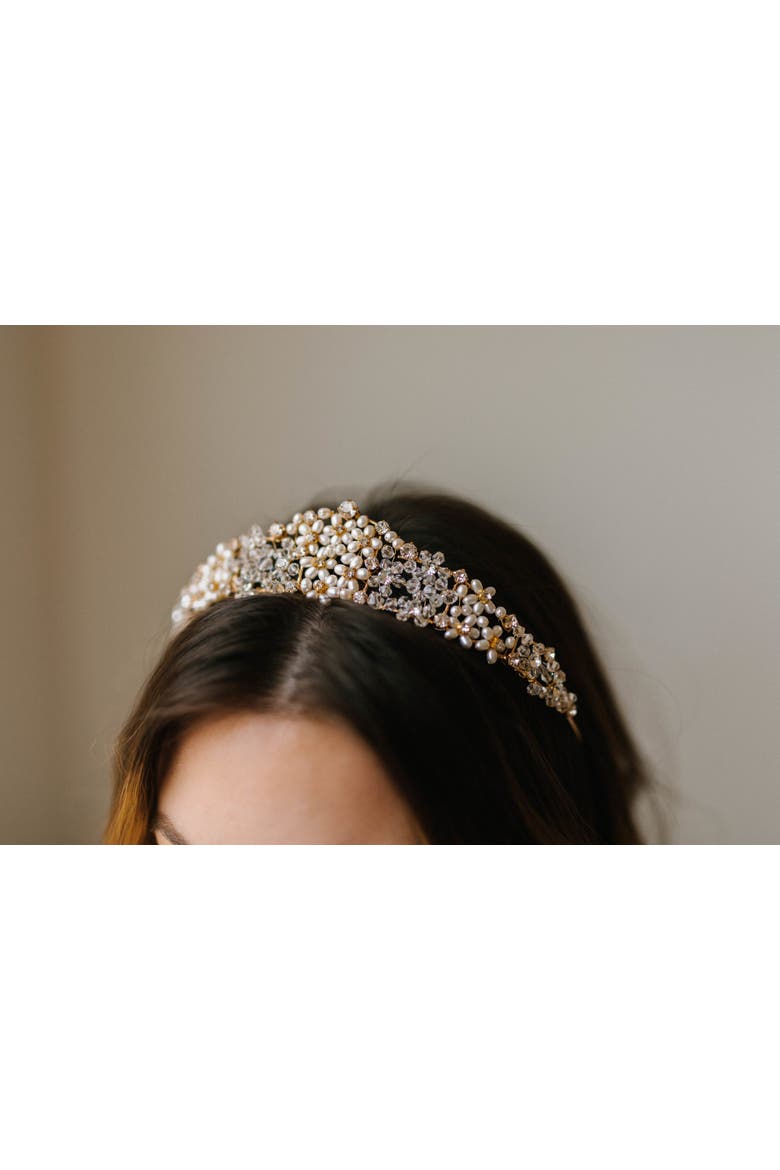 Venus Bridal Tiara, Alternate, color, Gold