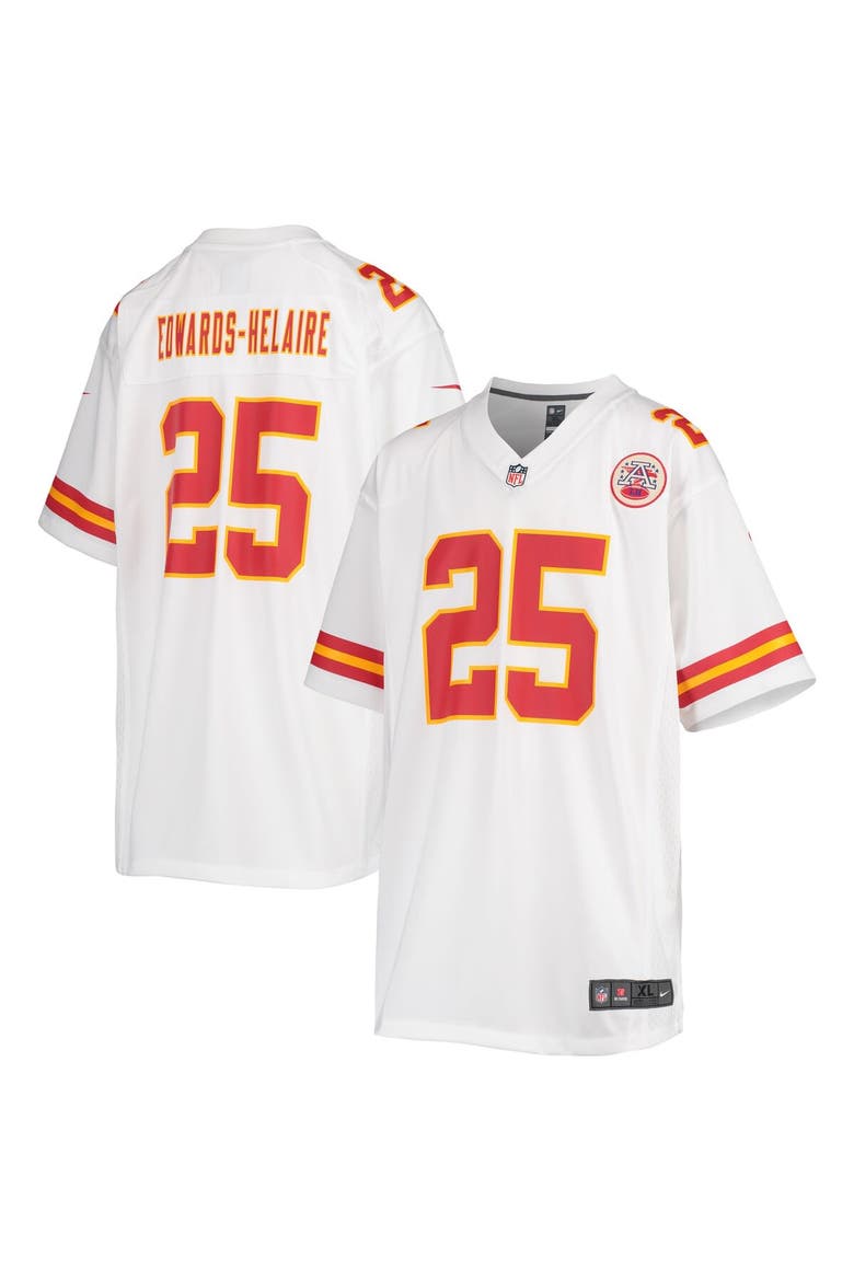 Youth Nike Clyde Edwards-Helaire White Kansas City Chiefs Game Jersey, Main, color, White