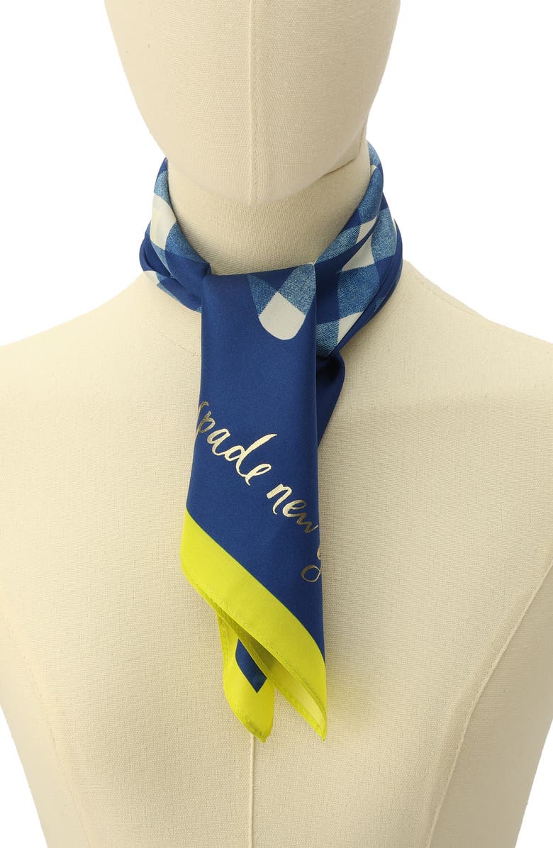 Kate Spade New York gingham daisy silk bandana | Nordstrom display picture 3