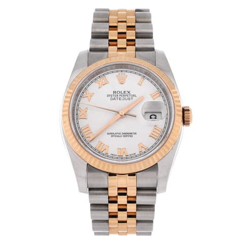 Oyster Perpetual Datejust Automatic Watch Stainless Steel and Rose Gold 36