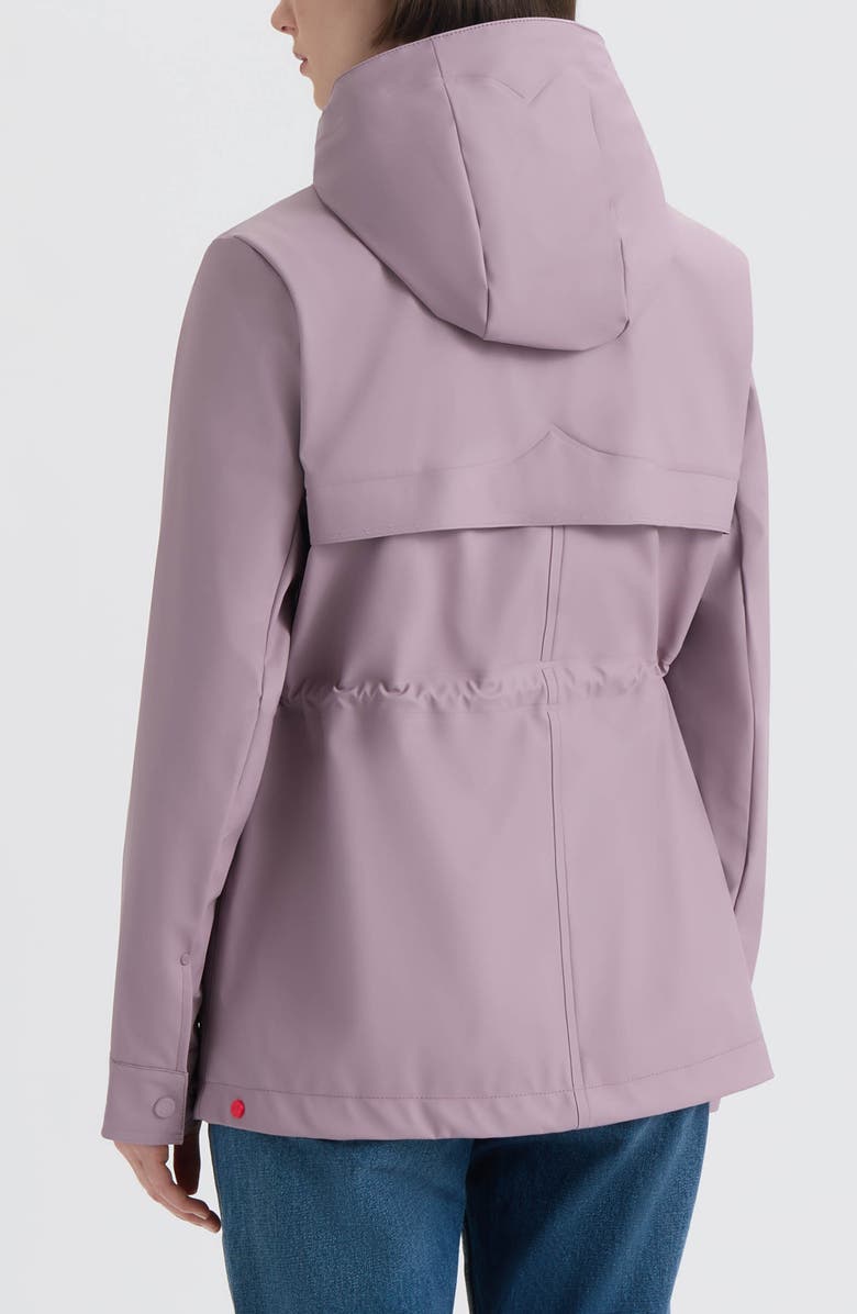 Hunter Abbey Short Rubberized Rain Jacket, Alternate, color, Dusty Lilac
