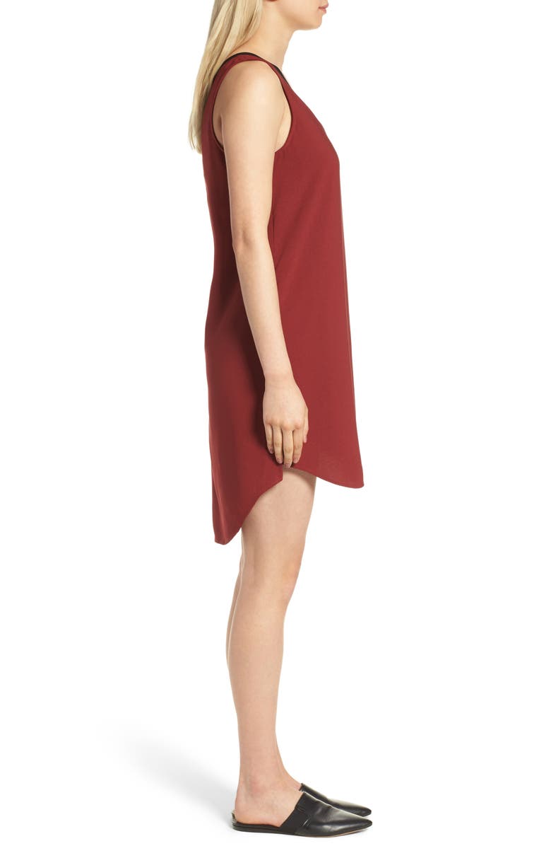 Trouvé Rib Detail Shift Dress, Alternate, color, 