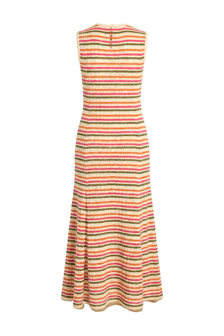 Sleeveless Striped Knit Maxi Dress, Alternate, color, Multicolor-Ivory