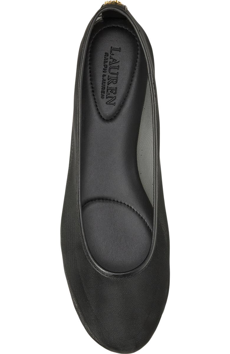 Ralph Lauren Jayna Mesh Ballet Flat, Alternate, color, Black