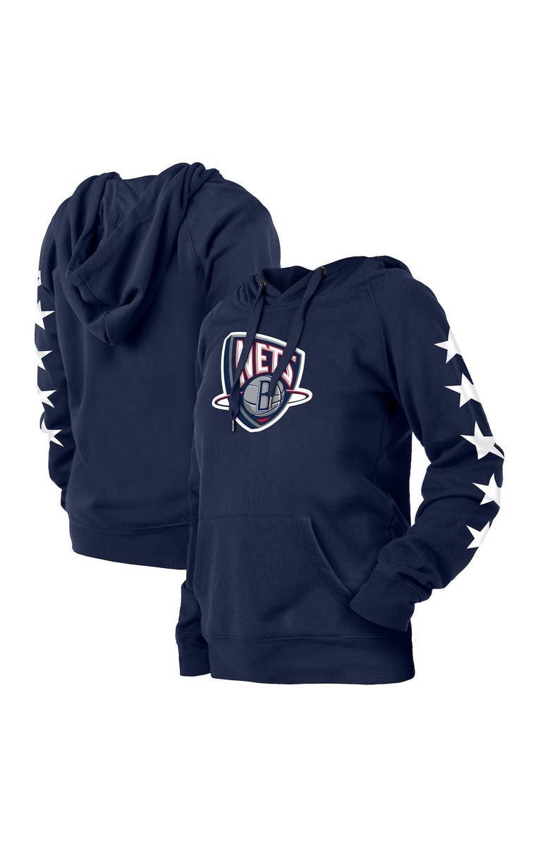 New Era Women's New Era Navy Brooklyn Nets 2021/22 City Edition Pullover Hoodie, Main, color, 