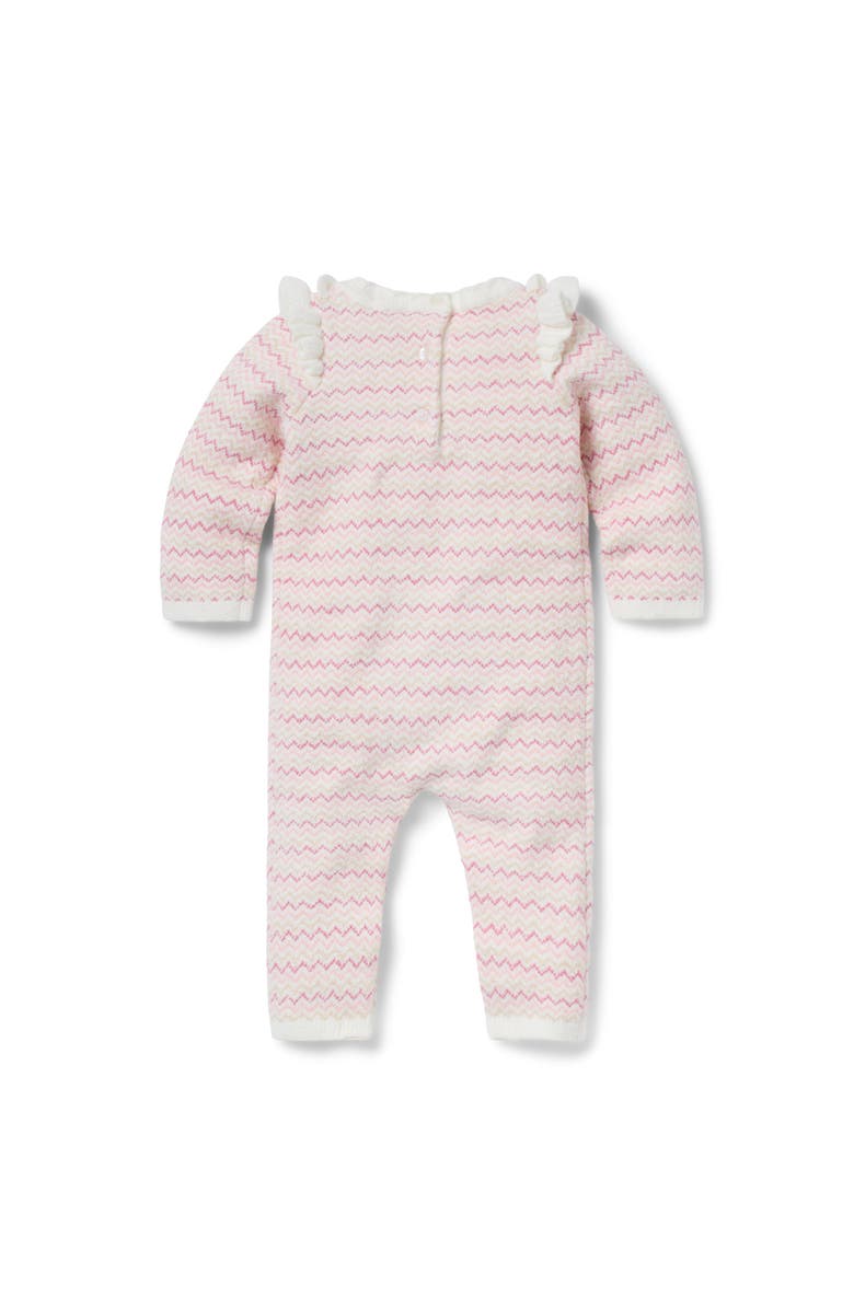 Janie and Jack Baby Striped Ruffle One-Piece, Alternate, color, 