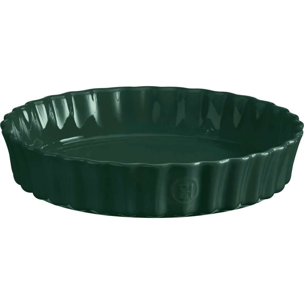 Emile Henry 11-inch Deep Tart Dish, 2.1 Quart In Green