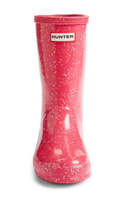 Hunter Kids' Original First Classic Glitter Rain Boot In Pink