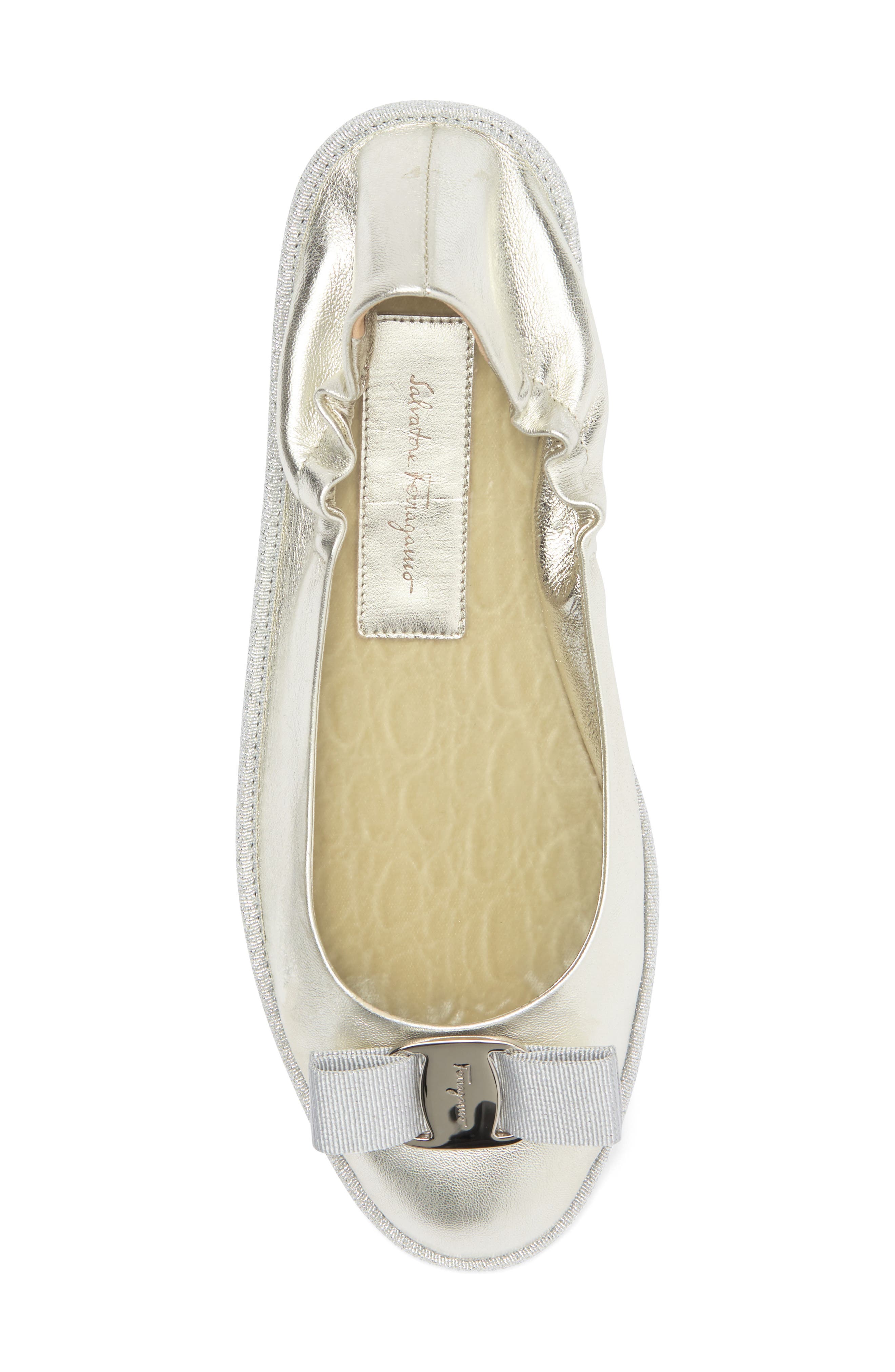 FERRAGAMO Varina Grosgrain Bow Flat, Alternate, color, 
