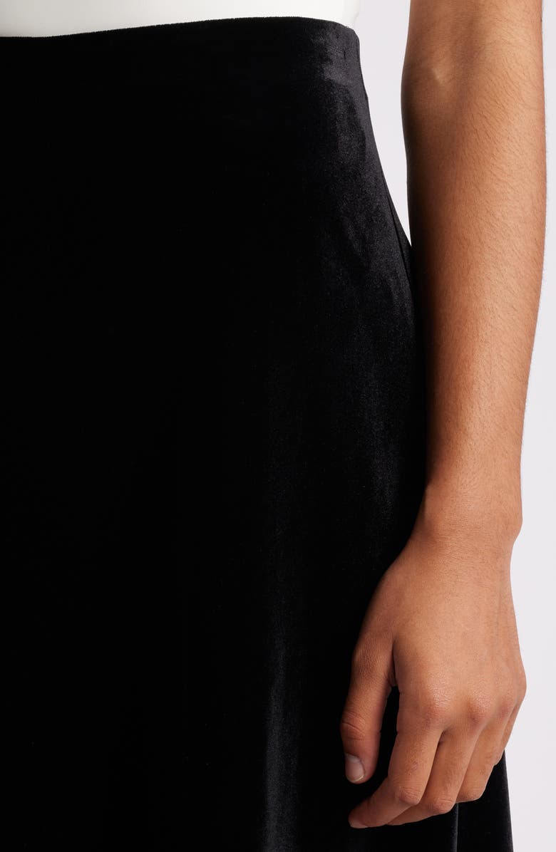 Anne Klein A-Line Stretch Velvet Skirt, Alternate, color, 