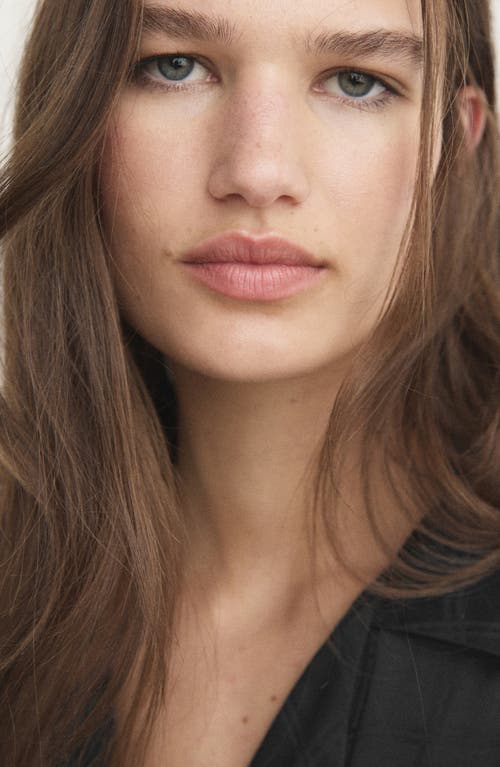 Mango Check Pajama Top In Black