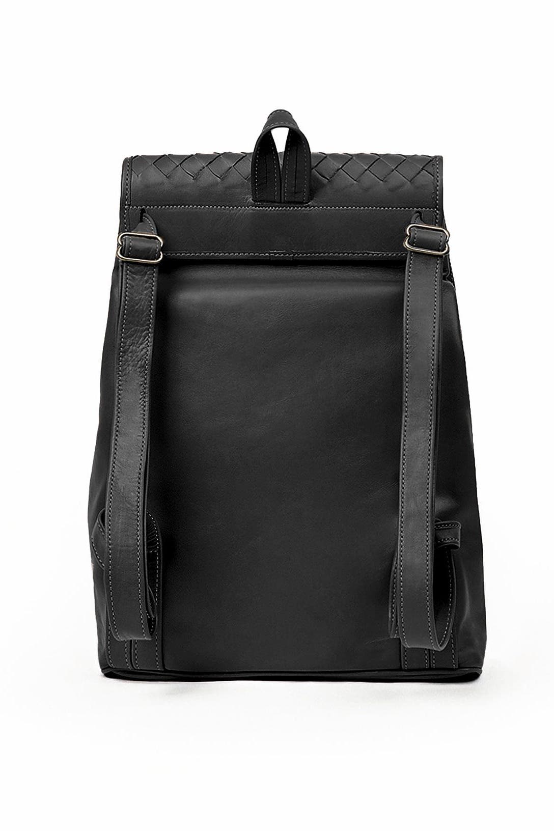 Deux Mains Woven Backpack, Alternate, color, Black