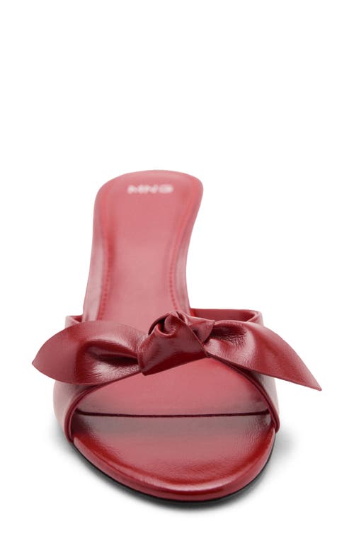 Mango Bow Strap Sandal In Red