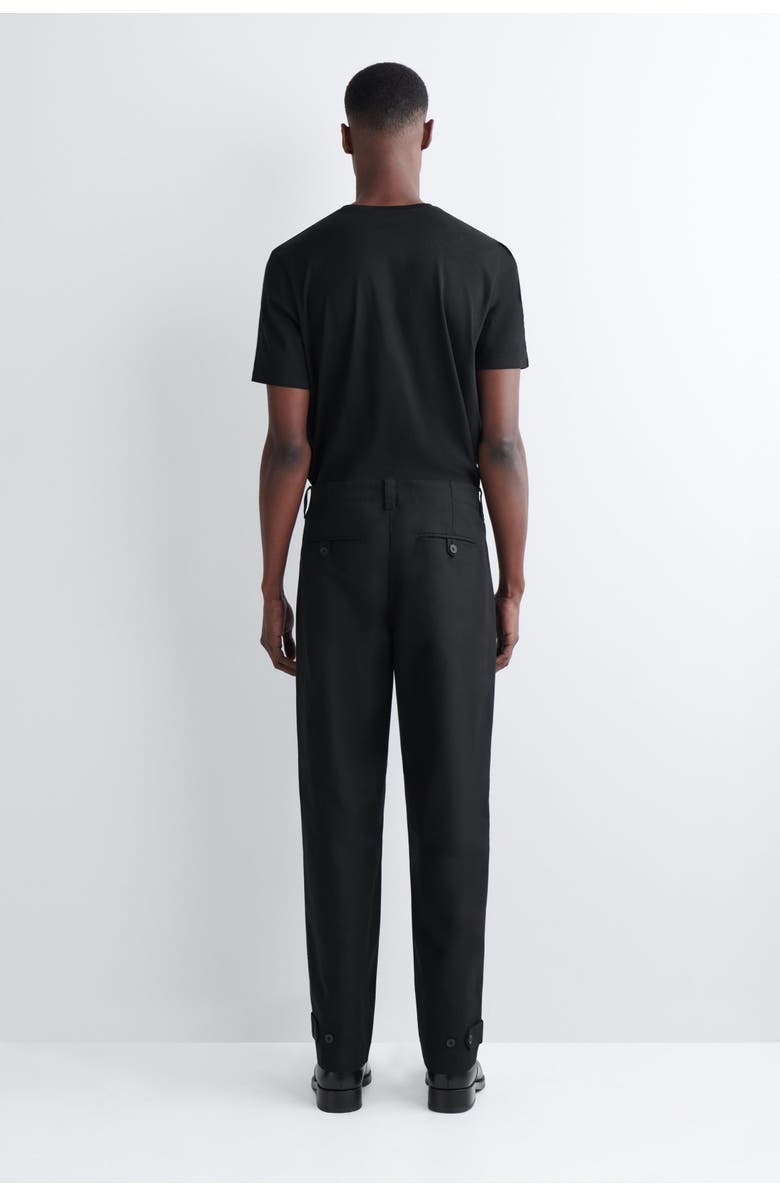 COS Cotton-Canvas Regular-Fit Straight-Leg Chinos, Alternate, color, Black