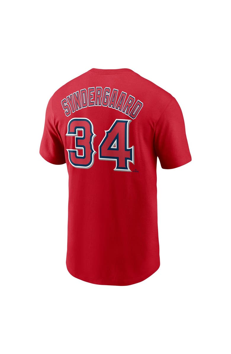 Nike Men's Nike Noah Syndergaard Red Los Angeles Angels Name & Number T-Shirt, Alternate, color, 