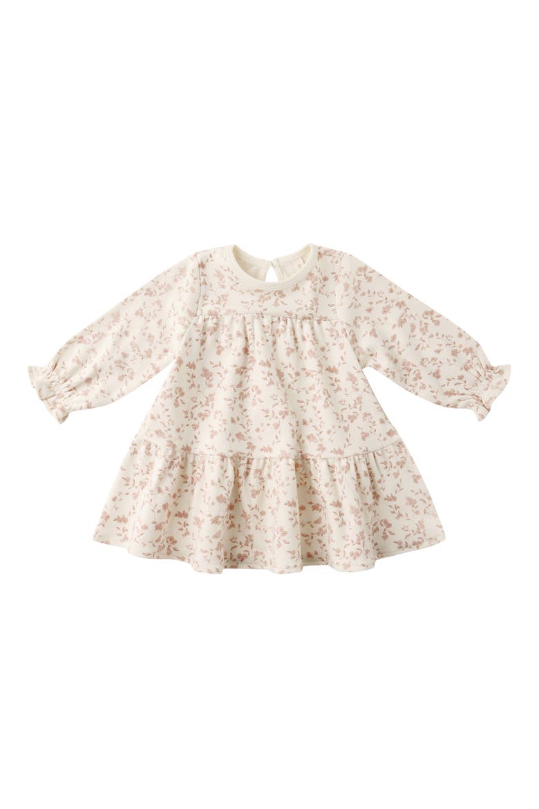 Garden Print Organic Cotton Tiered Dress, Main, color, IVORY